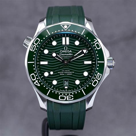 omega seamaster green rubber strap|replacement strap for Omega Seamaster.